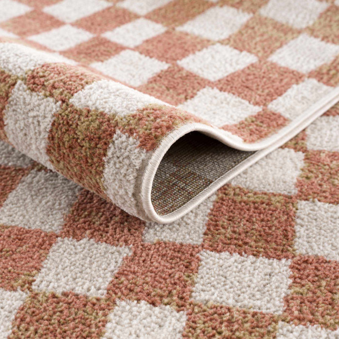 Bungalow Rose Briawood Checkered Beige Area Rug & Reviews Wayfair